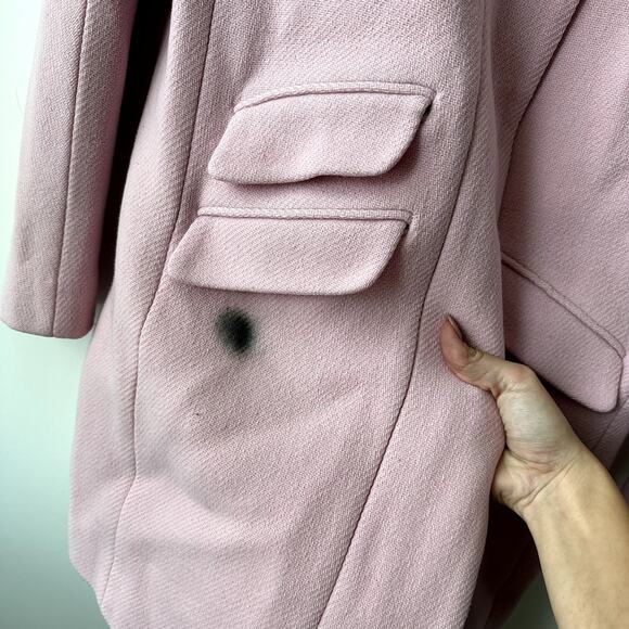 J. Crew Cocoon Coat Stadium Cloth Wool Pink - Picture 4 of 8